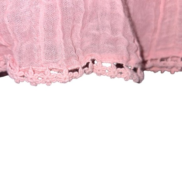 Guess Pink Lace Long Sleeve Button-Down Dress arita dress without belt - Picture 14 of 16